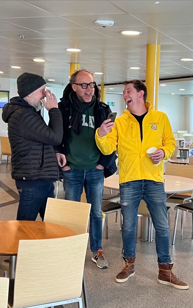 Wij lachen wat af tijdens Expediite Noordkaap